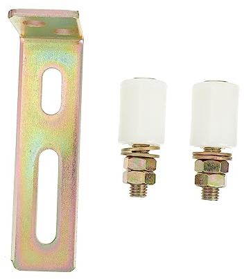 PENIKOKO Rullo Guida Per Cancello Scorrevole in Nylon Con Staffa Per Montante Compatibile Con Recinzioni e Cancelli Da Giardino Resistente All Usura e Facile Da Installare