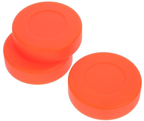 BESTonZON 3 Piezas Pelotas de Hockey Profesional PVC para Entrenamiento y Competición Ajustables para Superficies Interiores y Exteriores Color Naranja