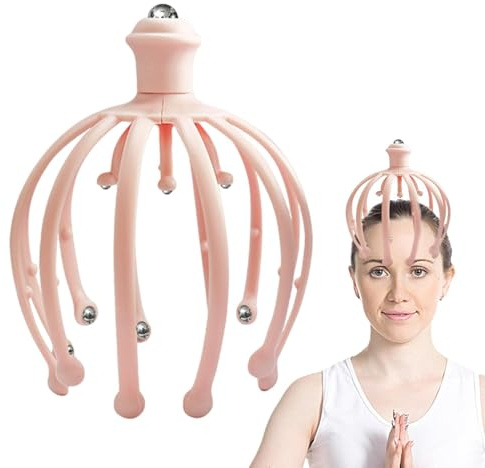 Huvudmassageapparat, 360 graders hårbottenmassageapparat | våt och hårbottenmassageapparat för Office Home Spa för djup avkoppling och stressreducering