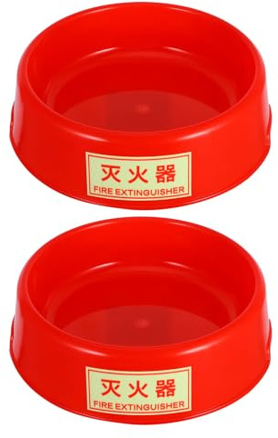 SEWACC Base Fluorescente para Extintor de Incendios de Plástico Soporte para Extintor de 5-8 Kg Paquete de 2 Unidades Base Resistente y Visible para Casa Coche y Cocina