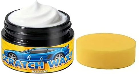 Élimination des Rayures de Voiture | Crème de Polissage,35g Réparation de Rayures de Peinture de Voiture avec Éponge | pour les Conducteurs, l'Usage Fréquent,
