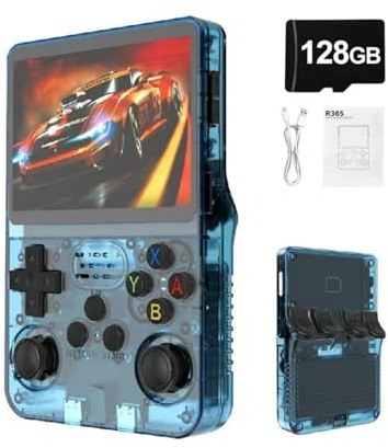 R36S - Consola de juegos portátil retro con pantalla IPS de 3,5 pulgadas, batería de 3500 mAh, tarjeta TF de 128 GB, más de 20.000 juegos, sistema Linux de código abierto para adolescentes y
