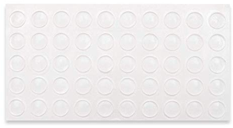 50 ammortizzatori per porta, autoadesivi, in plastica trasparente (10 mm x 1,5 mm)