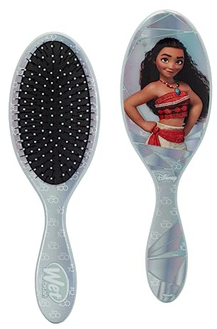 WetBrush Cepillo desenredante original con cerdas Intelliflex ultra suaves para separar suavemente los nudos con facilidad, no rasga el cabello, para todo tipo de cabello, colección Disney 100, Moana