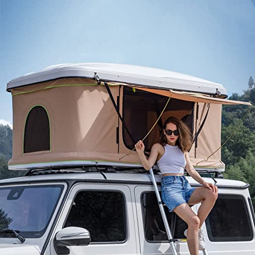 HYQHYX toldo Coche Tienda campaña Coche.00 Tienda de Techo para Acampar en el Auto, Tienda de Techo para Exteriores Cubierta Dura de Apertura rápida, Tienda de Techo Todoterreno para SUV