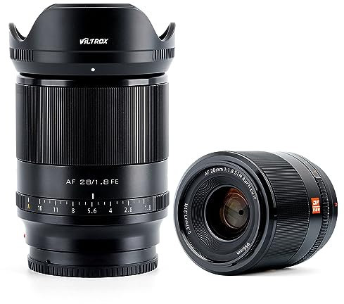 VILTROX AF 28mm F1.8 FE Vollformat Weitwinkelobjektiv Prime Autofokus Objektiv für Sony E Mount Kameras A9 A7 II III 7R II III IV 6600 6500 6400