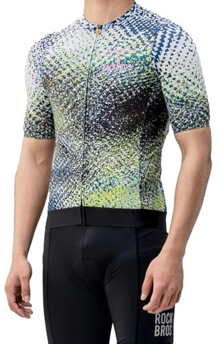 ROCKBROS Cykeltröjor för män, kortärmad cykeltröja, andningsbar och snabbtorkande, lämplig för MTB Racingcykel, Kamouflage, M