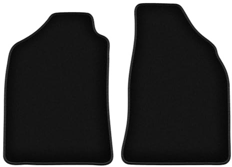 Wielganizator Velours Vorne Fußmatten passend für Ford Ranger MK2 (2007-2012) | Qualität: Basic - Genaue Passform, rutschfeste Untregrund 2-teilig - Schwarz