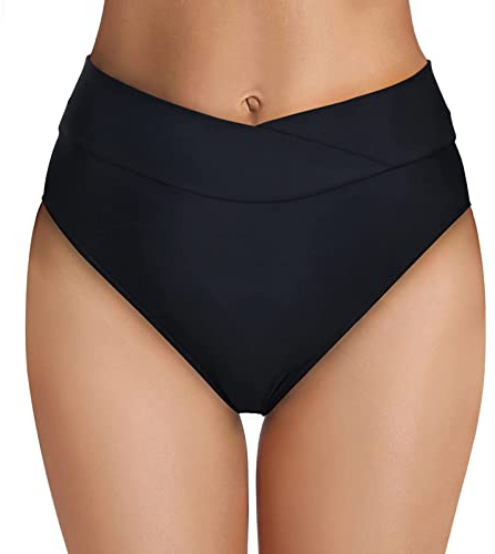 Traje de Baño Menstrual para Mujer Bikini de Cintura Alta Bikinis y Braguitas a Prueba de Fugas Ropa Interior Impermeable para el Período