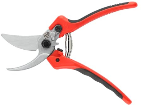 FELCO 171 l trädgårdssax Bypass för stora högerhänder– exakt snitt upp till 25 mm – härdat förkromat stålblad- ergonomiskt PU/TPR-handtag – tillverkat i Schweiz