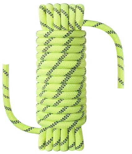 NorthPada 12mm x 5 meter Nylon/Polyester Outdoor Rope for Arborist, Swing, Boating, Marine, Floating, Fishing, Rafting, Hiking, Hunting, Tree, Rafting Fluorescent Green