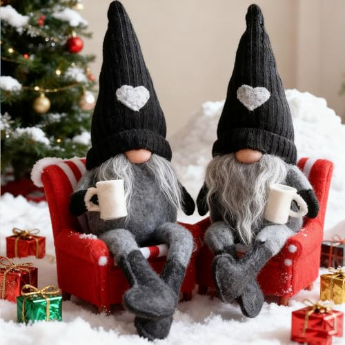 Mineup 2PCS Caffè Gnome Peluche Bambola, Caffè Gnomi Primavera, Caf Gonks Svedesi Fatti a Mano, Per Caf Bar Decorazione Della Cucina Di Casa, Regali Di Gnome Portafortuna Per Caf Amanti