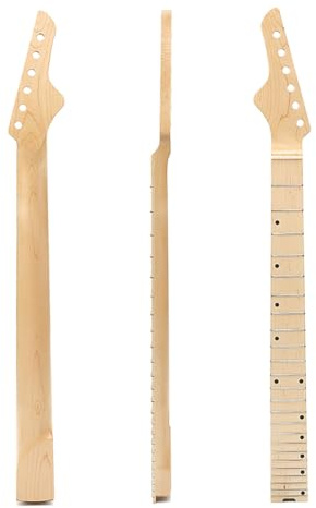 HXQFX Electric Guitar Neck Reverse Headstock 24 Fret (Maple Fretboard)