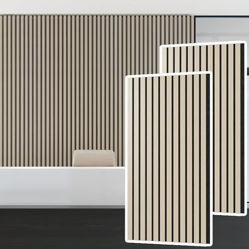 YEATHOR 2pcs Acoustic Wall Panels 120x60cm Sound Proofing Panels Acoustic Panels Wood-effect Finish Sound Absorption Pannelling for Conference Rooms Recording Studios Cinemas & Home cinemas, Oak