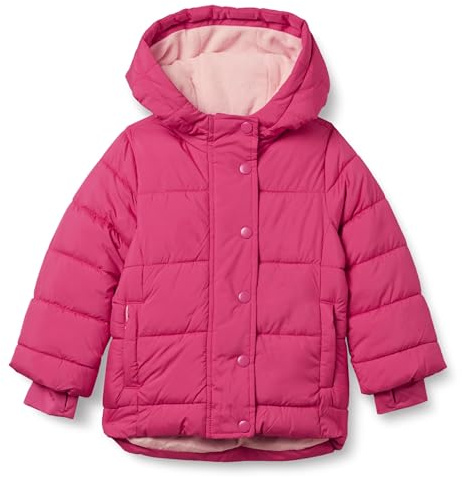 Amazon Essentials Abrigo Acolchado Pesado con Capucha, Impermeable Niña, Rosa, 2 años