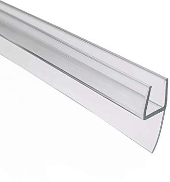 KRISTHAL Duschtürdichtung senkrecht aus hochtransparentem Polycarbonat, Dichtung zwischen Tür und Seitenscheibe, 200 cm Länge, für 6 mm Glasdicke, Lippenlänge: 16 mm, Art.Nr. S003