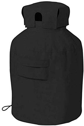 Luoji Gasflaschenhülle, Abdeckhaube Für Gasflasche, Schutzhülle Für Gasflasche, Gasflaschenschutzhülle Wetterfeste Für Außenbereich BBQ, Schwarz