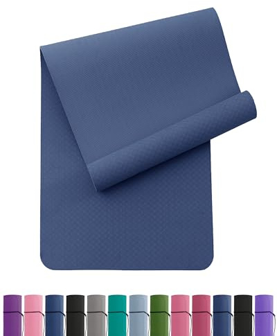 Oak & Tea Tappetino da Yoga Tappetino daSpesso Antiscivolo per Donne/Uomini per Esercizi per La Casa Palestra Ecologico In Tpe per Meditazione Pilates 183 * 61 * 0,6 cm