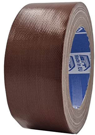ACIT Ruban adhésif toilé fort 50 mm x 25 m, ruban telé renforcé, Duct Tape, ruban de toile américain : réparations, fixation et emballage à haute tenue (Marron)