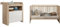 Trendteam smart living - Pia - Babyzimmer Komplett-Set - Eiche/Weiß - modernes Babyzimmer-Set bestehend aus Babybett und Wickelkommode - Bett höhenverstellbar von 19 auf 51,8 cm