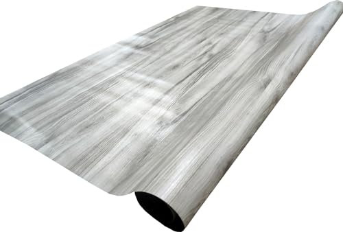 Suelo de Vinilo Para Instalar en Rollo | Suelo PVC Decorativo Hogar, Cocina, Baño, Salón | Suelo Efecto Madera | Suelo PVC Cerezo | Suelo PVC Wengué| Suelo PVC Haya (140_x_200_CM, GRIS)