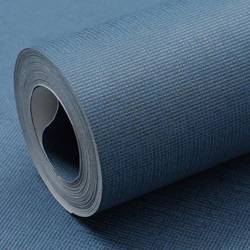 Trafagala Navy Blue Wallpaper No Match Wallpaper Plain Dark Blue Textured Minimalist Designer for Boys Bedroom Living Room TV Background Dining Room Hallway and Stairs