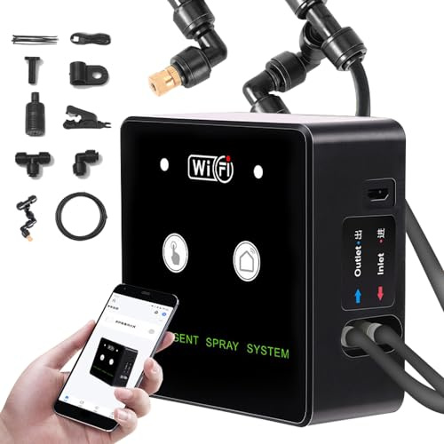 Reptile Humidifier Misting System Weytoll WiFi Rainforest Terrarium Timed Fogging System 360° Rotatable Nozzle with Cellphone Remote APP Control Suitable for Turtles, Salamanders, Plants, Snakes