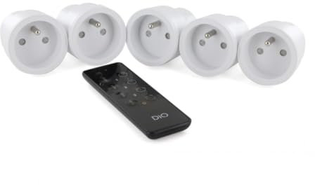 Kit 5 Prises Nano on/Off + télécommande 4 canaux - DiO 1.0