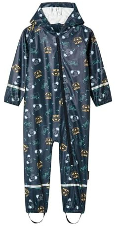 Boys Puddle Suit All in One Rain Suit Baby Breathable Rainsuit Kids Waterproof Suit Poncho Suit Toddler Outdoor Splash Suit Playsuit Raincoat Overall for Cycling, Cat Crocodile Elephant 9-12 Months