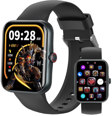 Transformers Fitness Tracker Smartwatch, Kids Smartwatch IP68, Black