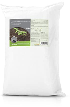 CULTIVERS Harina de Roca (polvo de basalto) 20 kg. Fertilizante Ecológico a base de Silicio que aporta Microelementos para todo tipo de plantas