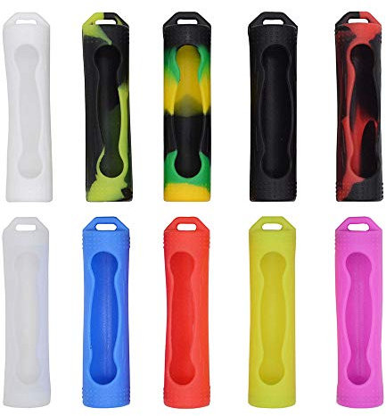 SITAKE 10 Stück 18650 Batteriehalter Silikonhülle – rutschfeste Akku-Schutzhülle, 10 Farben (10 Farben)