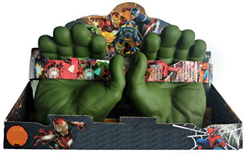 Gamma Big Hulk Smash Hands, 1 Paar weiche Boxhandschuhe von Hulk, PVC-Faust-Kostüm für Kinder und Erwachsene (Grün)