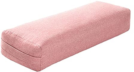 Hagsnec Yoga Pillow Soft Washable Polyester Rectangular Portable Yoga Bolster Sleeping Pillow Yoga Fitness Accessories Pink