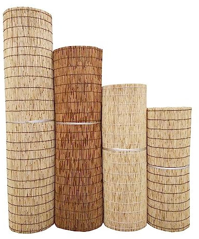 Cañizo Jardin Ocultacion, Caña de Bambu Cerramiento, Cañizo Natural Balcón Privacidad Pantalla Decoración Jardin, Rollos de Cerca Caña Estera de Protección Visual para Jardín, Delimitación, Sombreajes