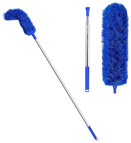 Telescopic Gutter Cleaning Brush, 8.2FT Extendable Roof Gutter Cleaner Equipment, Gutter Cleaning Brush Roofing Tool For Cleaning Leaves Window Gutter Hanging Light Spider Web (250cm)