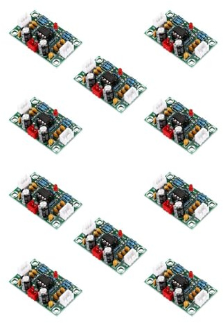 Giwnhvx 10X Mini Preamp Op Amp Förstärkare Dubbla kanaler NE5532 förförstärkare tonskiva 5 gånger bred spänning 12-30V