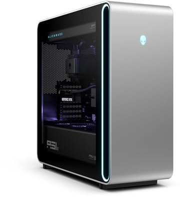 Alienware Area-51 Gaming Desktop - Intel Core Ultra 9 Series 2, Nvidia GeForce RTX 5080, 32GB RAM, SSD 2TB, Wi-Fi 6E, Bluetooth, Raffreddamento a Liquido, Windows 11 Home, AlienFX, Lunar Silver