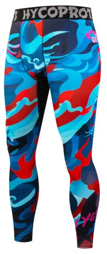 HYCOPROT Herr Kompressionsbyxor Tights Atletiska Cool Dry Leggings Andningsbara Lätta Träningsbyxor Baslager för Basket Löpning Sport Yoga