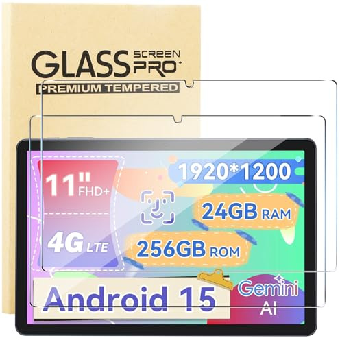 KUSINHOKA Protector de Pantalla para TABWEE W90/T90/KINGRID W90/T90 11 Pulgadas, [2 Pack] Cristal Templado Película Anti-arañazos, Alta Dureza, Sin Burbujas, HD Clear Vidrio Templado Tableta Protector