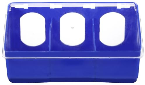 Toyvian Wear-resistant Pigeon Feeder Bird Feed Box Plastic Green Multi-function Bird Cup and Quail Fixed in Place Random Color