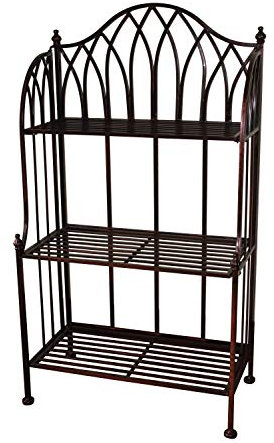 Garden Market Place Versailles Metal 3 Tier Folding Rack- Ideal as a plant stand or general shelving