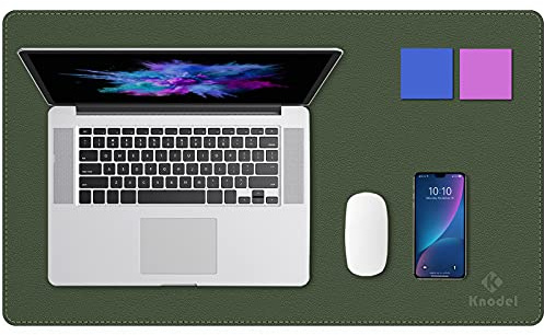 K KNODEL Tapis de Bureau, Tapis Bureau, Tapis Bureau Sous Main, Tapis de Portable, Sous Main Bureau, Double Face (35cm x 60cm, Vert foncé)