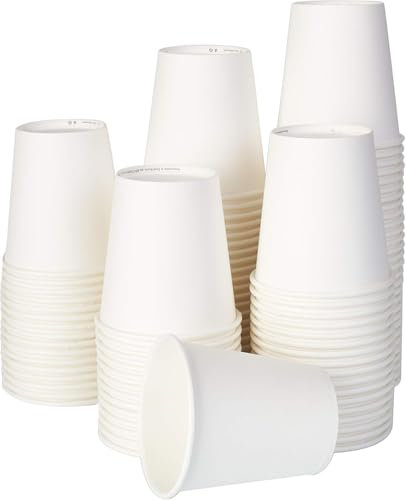 ECO-BRO Gobelets en Papier biodégradables écologiques 200 ML jetables pour Eau Chaude Froide (2000)
