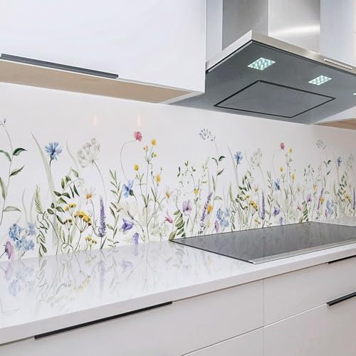 Rodnik Küchenrückwand robuste ABS-Kunststoff Platte Monolith in Deluxe Qualität, Direktdruck. MOTIVAUSWAHL (Sommerblumen, 60x200 cm)
