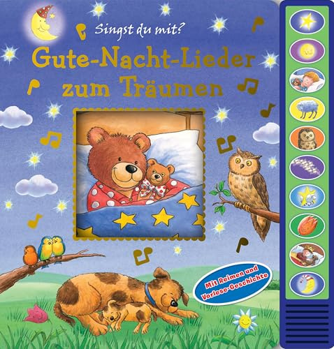 Gute-Nacht-Lieder zum Träumen - Pappbilderbuch zum Vorlesen - Liederbuch mit 10 Melodien