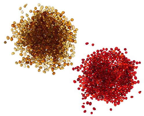 YARNOW 2 Ensembles Sable De Fond D'aquarium Pierres D'étang Petites Décorations D'aquarium Cailloux pour Aquarium Pierres pour Aquariums Le Gravier D'aquarium Orne Pois Terrarium Un Verre