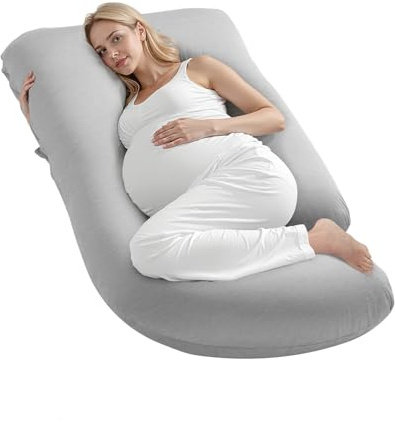 VEVOR Coussin de Grossesse, Forme G, Oreiller de Maternité pour Tout Corps, Oreiller Soutien Ergonomique Doux Respirant avec Housse Amovible Lavable, pour Dormir, Soulager Dos, Ventre, Hanches, Jambes