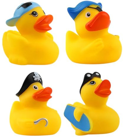 XPEX 4 pièces canard en plastique jouet de bain pour bebe canard de bain Jouet de Bain pour bébé et Enfant Jouet de Bain Canard pour Tout-Petit（B）