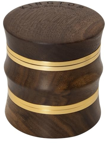 KINGTOP Grinder, Large 2.6 Walnut Wood & Aluminum Manual Grinder